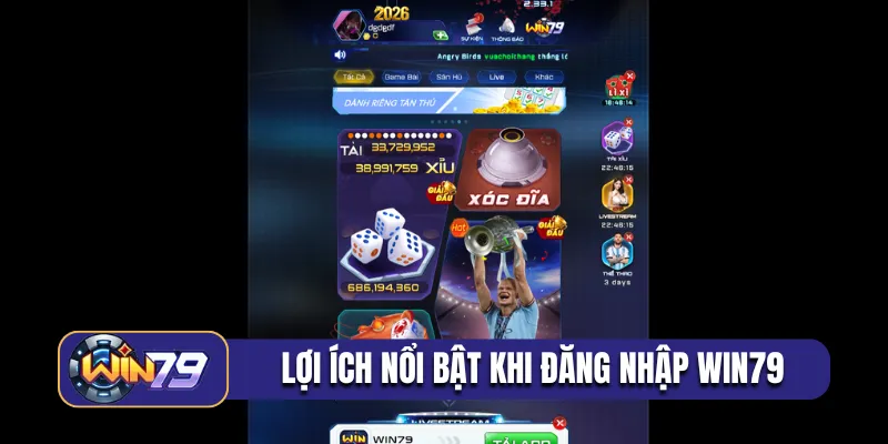 Lợi ích nổi bật khi đăng nhập Win79